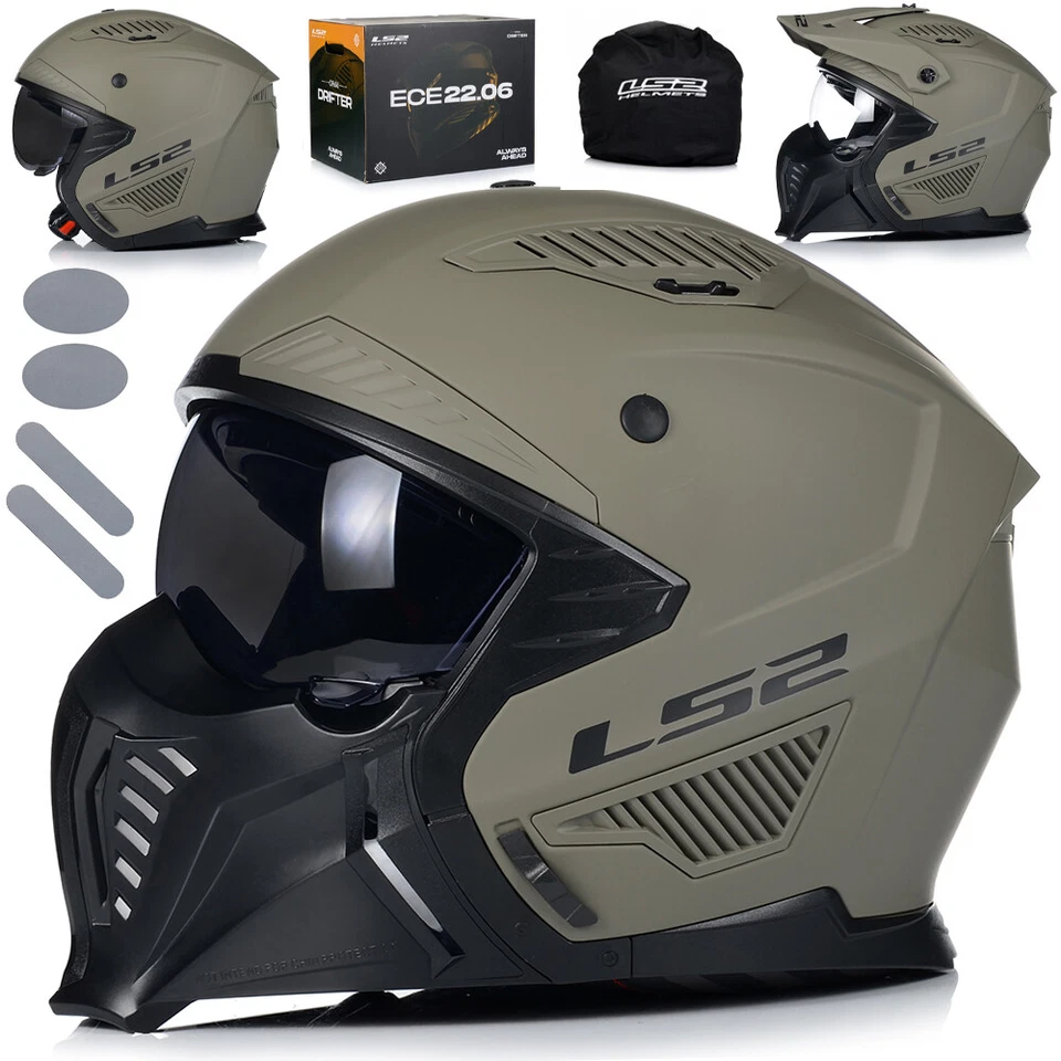 Motorradhelm Jethelm | LS2 OF606 DRIFTER SAND | Helm Roller Trial Motorrad 22.06 - Bild 1 von 4