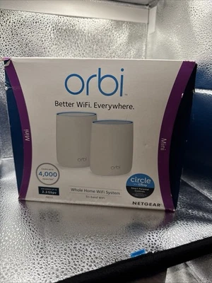 Netgear Orbi Whole Home Mesh Wifi System with Tri-Band RBK22-100NAS 2pk - Image 1 of 4
