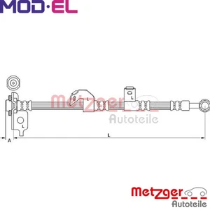BRAKE HOSE 4110840 FOR KIA CARNIVAL/GRAND/III J3 2.9L D4HB 2.2L 4cylG6EA 2.7L - Picture 1 of 8