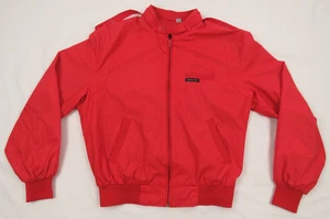 Vintage Members Only Europe Craft Cafe Racer Red Full Zip Bomber Jacket 40 - Picture 1 of 7