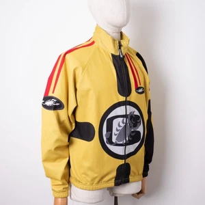 Vintage CASTELLI Men's Full-Zip Waterproof Windproof Full-Zip Yellow Jacket L - Picture 1 of 10