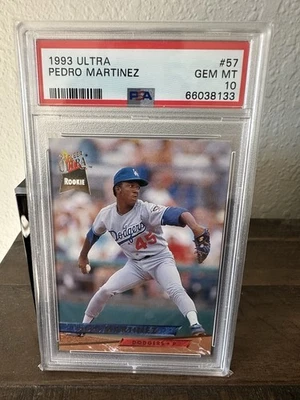 1993 Fleer Ultra #57 Pedro Martinez RC PSA 10 - Image 1 of 2