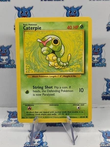 Caterpie 45/102 Base Set Pokemon - LP - Picture 1 of 2