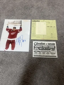 Detroit Redwings Sergei Fedorov Autographed 8 X 10 Stanley Cup PhotoChampion COA - Picture 1 of 5