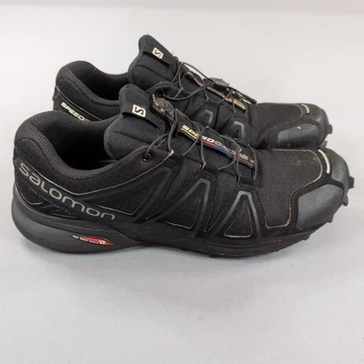 Salomon Speedcross 4 Para Hombres EE. UU. 11 Trail Running Senderismo Zapatos Negro Suela Dañada  Foto 1 de 4