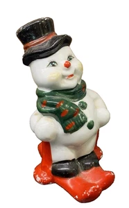 Vtg 5" Commodore Frosty Snowman Figurine Christmas Ceramic Japan Rare - Picture 1 of 13