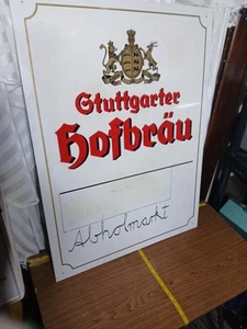 Vtg Stuttgarter Hofbrau Gtuttgarter GIANT BEER GERMANY OUTDOOR Bar Sign HUGE - Picture 1 of 6