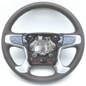 OEM Silverado Sierra 2500, 3500 Steering Wheel Cocoa Leather with Crash Alert - Picture 1 of 6