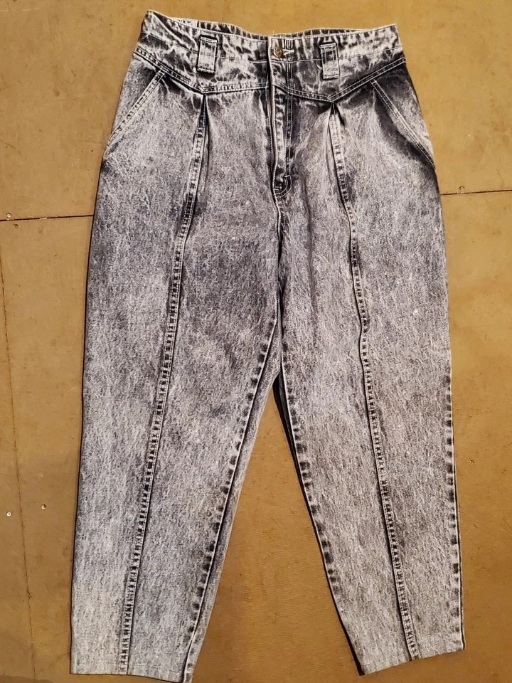 Pantalones de mezclilla Filippo-Totti de colección cintura alta para mamá lavado ácido talla 13/14 pierna cónica Foto 1 de 4