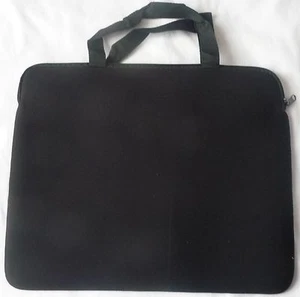 Black NEOPRENE LAPTOP CASE - for netbook/notebook/tablet computer 38x32x1.5cm - Picture 1 of 12