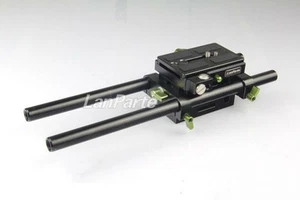 Lanparte Adjustable BasePlate Bridgplate + Dual 15mm Rod for DSLR Video Camera - Picture 1 of 7