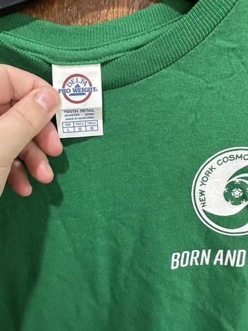 YOUTH LARGE 2014 NEW YORK COSMOS SOCCER T-SHIRT PELE EUC Cover