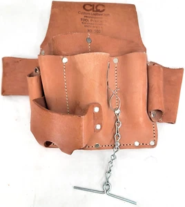 NEW CLC W500 Custom LeatherCraft 8 Pocket Brown Electrician Tool Belt Pouch - Picture 1 of 9
