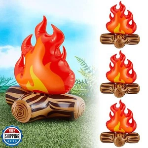 Sumind 4 Pieces of 12 Inch Inflatable Campfire Props Fake Camping Party Campf - Picture 1 of 5