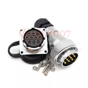 10Pin Waterproof Connector, WS28 Solder Male Female Aviation Bulkhead Plug IP67 - Picture 1 of 9