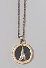 Gold Plated Jewelled Effiel Tower Pendant On A Gold Plated 24cm Chain.