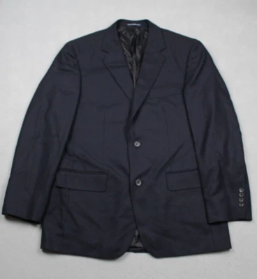 Куртка мужская Lands End 40 большая однобортная черная спортивный блейзер фиброзная шерсть - Изображение 1 из 4