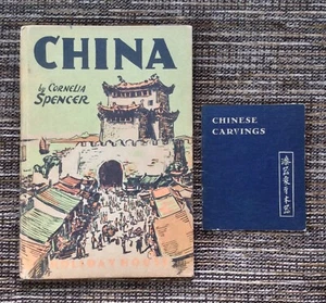 RARE 1st Edition VINTAGE 1944 China by Cornelia Spencer, BONUS Chinese Carvings - Imagen 1 de 11