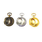 3 Mix Metal Pocket Watch Bezel Setting with Glass Round 20mm Pendant Tray Charm