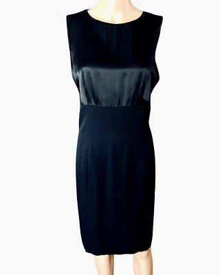 Черное платье Karin Stevens прямой карандаш без рукавов длина до колена размер 10 - Изображение 1 из 4