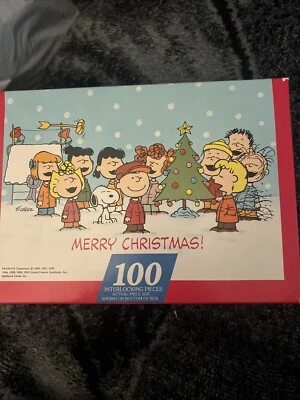 Peanut Gang 100 Piece Puzzle Vintage Merry Christmas  - Image 1 of 3
