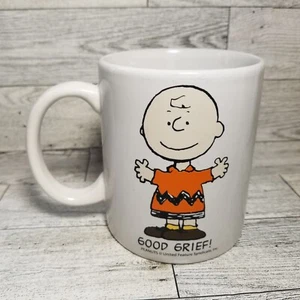 CHARLIE BROWN "Peanuts" Good Grief! Kaffeetasse Becher EUC mit Geschenkbox Innovativ - Bild 1 von 5