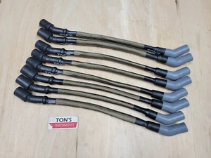 Ton's Extended 14" Long LS Spark Plug Wire Set GMC Chevy 10mm Sleeved Titanium - Picture 1 of 2