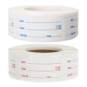 2 Rolls Food Storage Labels Sticker Freezer Write on for Printer Dating - Picture 1 of 12