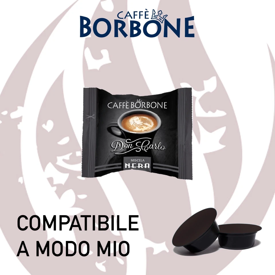200 Capsule caffè Borbone Don Carlo Miscela Nera compatibili a Modo Mio