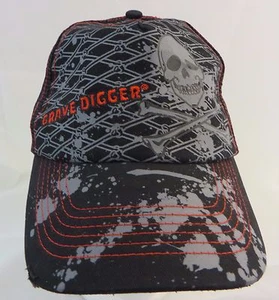 Grave Digger monster truck distressed baseball cap hat adjustable monster jam - Picture 1 of 4