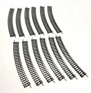 12 Piece Set, Model Power N Scale Curve Track, 9 3/4" Radius, Nickel Silver, NEW - Picture 1 of 1