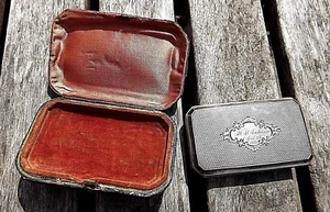 XXRARE COIN SILVER CARD WALLET DATED APR 23 1857 W/CARD IN ORIG LEATHER CASE XC+ - Picture 1 of 12