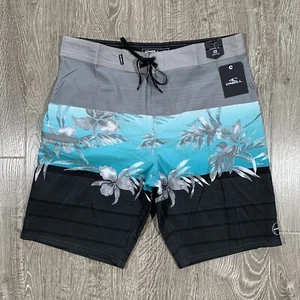Pantalones cortos de tabla O'NEILL Hyperfreak flora floral 20" a la rodilla, talla 32 - Imagen 1 de 8