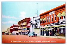 Postcard - East Side of Square in Downtown McKinney Texas Vintage Reproduction