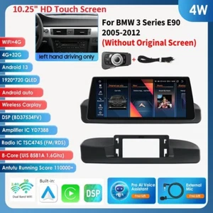 For BMW 3 Series E90 325i 335i 10.25"Android 13 Car GPS Stereo Radio SWC Carplay - Picture 1 of 21