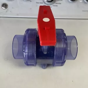 2" UPVC True Union Ball Valve (DN50), EPDM Seals, UPVC, 150psi at 59F / Max 131F - Picture 1 of 4