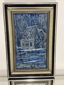 VTG. Metal Relief Wall Art Reverse Pressing Signed Dated Canadian Artist - Picture 1 of 7