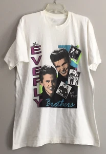 T-shirt bianca The Everly Brothers cotone taglia intera unisex - Foto 1 di 3