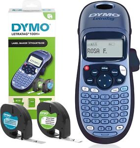 DYMO Label Maker + 2 Labeling Tapes | LetraTag 100H Handheld Label Maker
