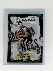 2025-26 Topps The Daily Dribble Green Rainbow Egor Demin /99 ROOKIE RC NETS - Bild 1 von 1