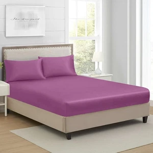 Extra Deep Fitted Sheet 16" Deep Pocket Microfiber Mattress Cover Queen King - Picture 1 of 63