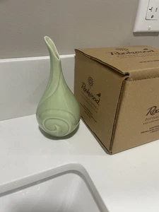 HTF Rookwood Pottery Bud Vase Mint Green Coral Swirl W/ OG Box 6” NEW - Picture 1 of 6