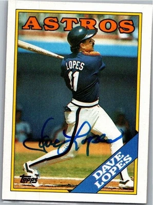 1988 -Dave Lopes- Topps Autograph/Signed/Auto Baseball Card #226 Astros - Image 1 of 2