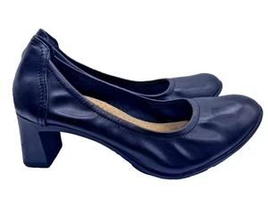 Scarpe decolte Clarks comode con tacco misura 9,5 9 1/2 nere Neily in pelle perlata slip on - Foto 1 di 12
