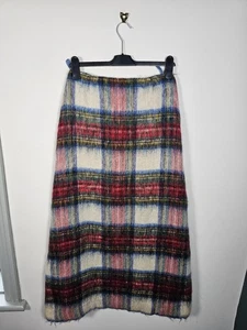 Vintage Rannoch Wool & Mohair Skirt Midi Plaid Tartan 26/28" Jedburgh, Scotland - Picture 1 of 17