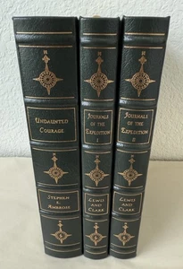 Lot Of 3 Easton Press Books: Lewis & Clark Undaunted Courage Three Volume Set - Picture 1 of 11