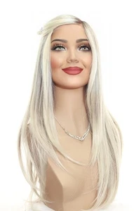 Bryony Billionaire Blond - Long Straight Lace Front Wig | Alexander Couture - 1 - Picture 1 of 20