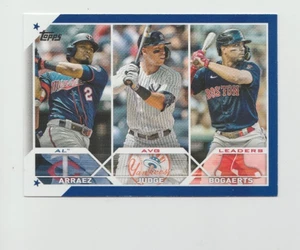 Aaron Judge Arraez Bogaerts 2023 Topps Royal Blue #289 Batting AVG Leader - Bild 1 von 2