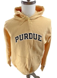 Champion Purdue University Boilermakers Yellow Embroidered Hoodie Sweatshirt XL - Picture 1 of 10