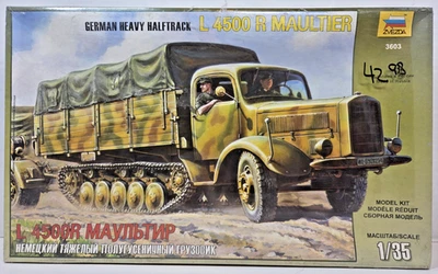 Zvezda L4500 R German Heavy Half-track "Maultier" 1:35 Scale Model Kit 3603 - Image 1 of 4